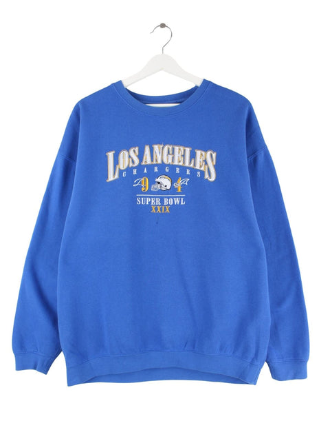 NFL 1994 Vintage LA Chargers Embroidered Sweater Blau M