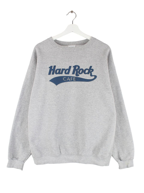 Hard Rock Cafe 00s Big Logo Sweater Grau M
