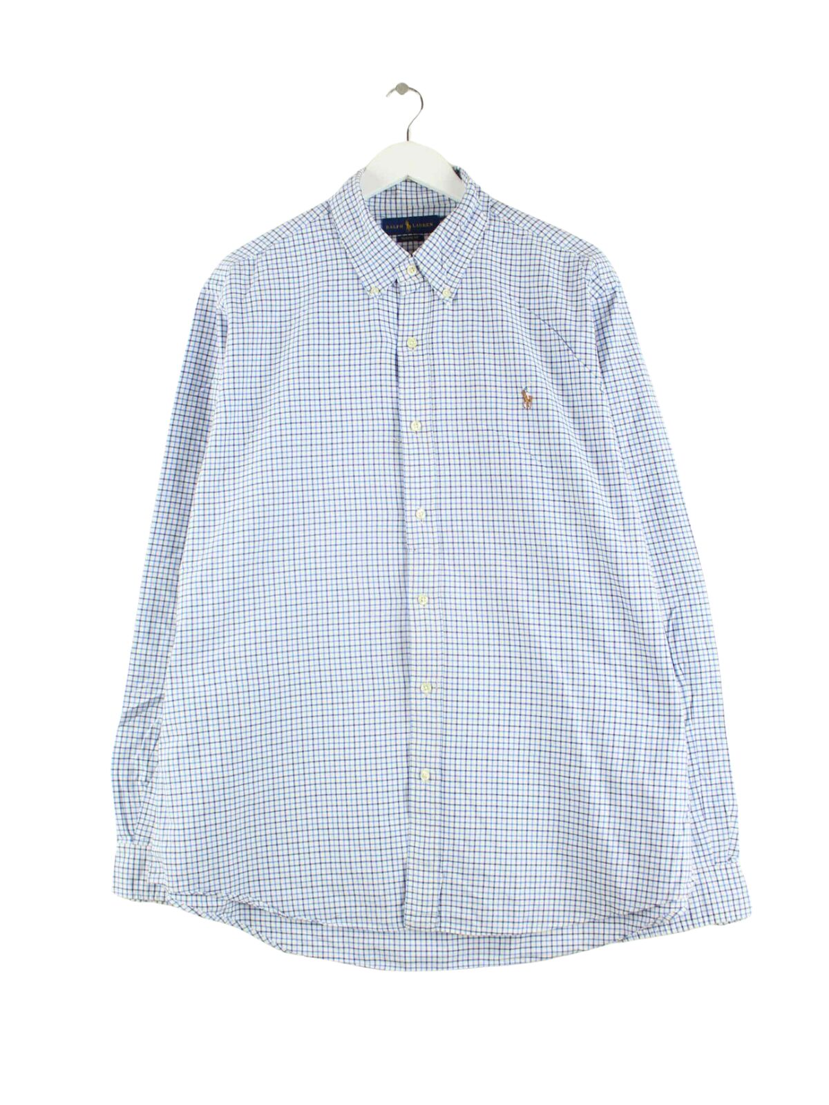 Ralph Lauren Classic Fit Checked Hemd Blau XL (front image)