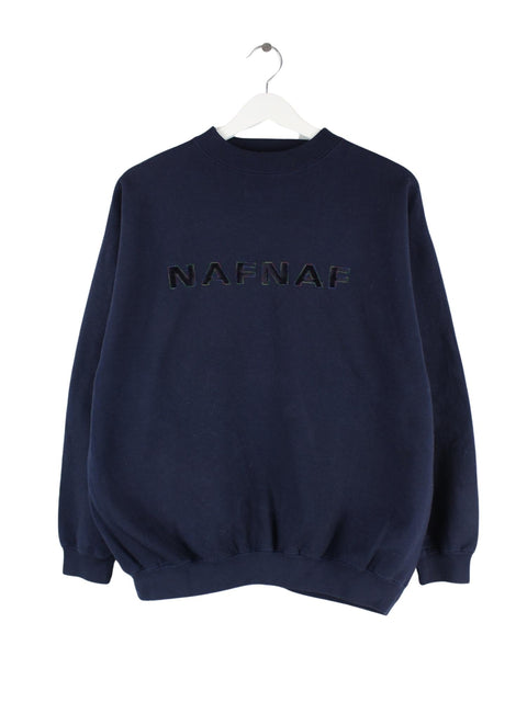 Naf Naf 00s Embroidered Sweater Blau S