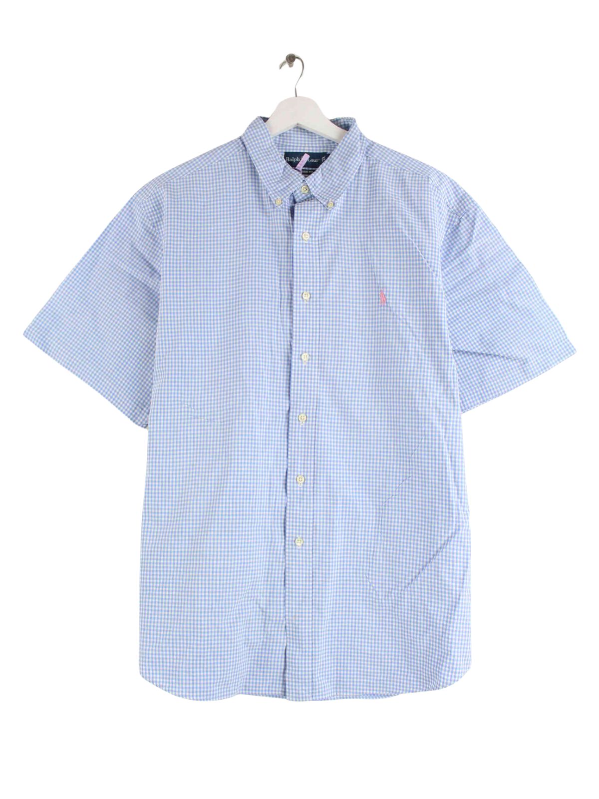 Ralph Lauren Kariertes Kurzarm Hemd Blau XXL (front image)