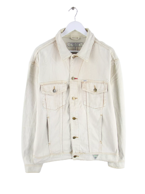 Guess 80s Vintage Print Distressed veste en jean beige M