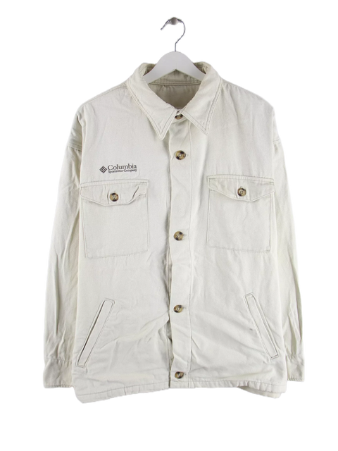Columbia 90s Vintage Workwear Jeans Jacke Beige L