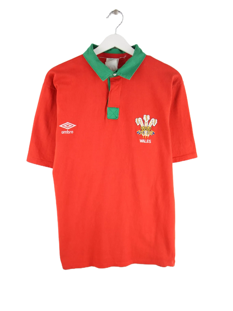 Umbro 90s Vintage Wales Polo Rot L