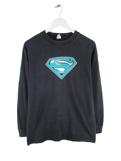 Vintage 90s Santiago Sharks Print Sweatshirt Schwarz M