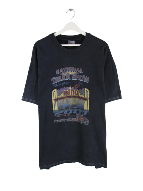 Hanes 00s Truck Show Print T-Shirt Schwarz XXL