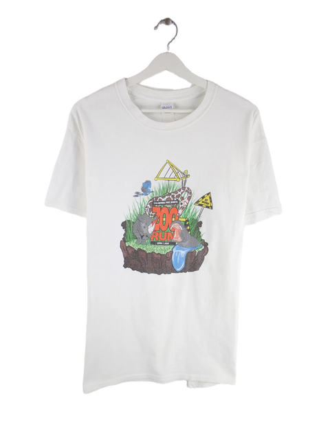 Gildan Fort Worth Zoo Run Print T-Shirt Weiß L