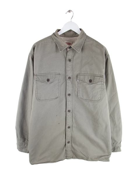 Levi's 00s Gefütterte Workwear Fleece Lined Freizeit Hemd Grau M