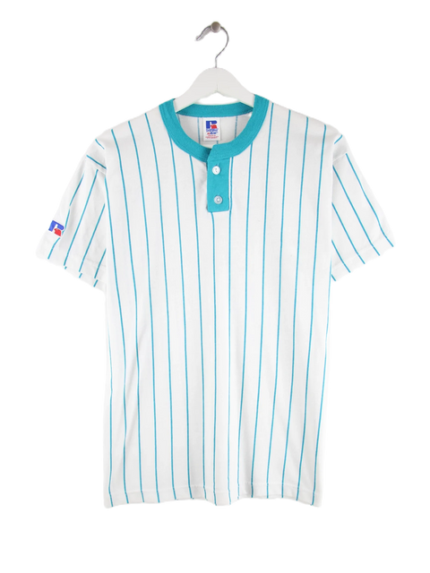Russell Athletic Henley Stripe T-Shirt Weiß S