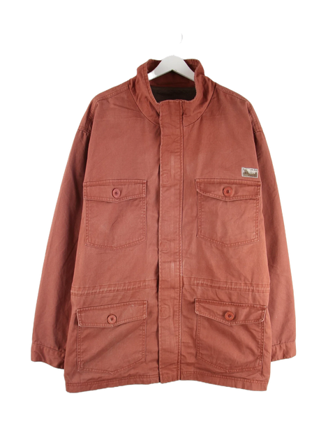 Vintage 00s Workwear Patch Jacke Braun 3XL