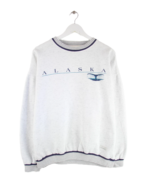 Gear for Sports 90s Vintage Alaska Whale Print Sweater Grau L