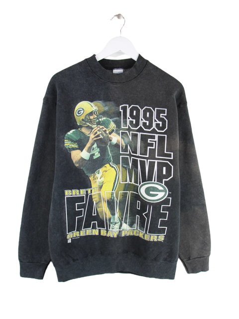 Salem Sportswear 1995 NFL Green Bay Packers Brett Favre MVP Print Sweater Grau XL