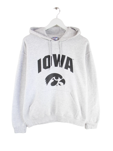 Jerzees 00s Iowa Hawkeyes Print Hoodie Grau M