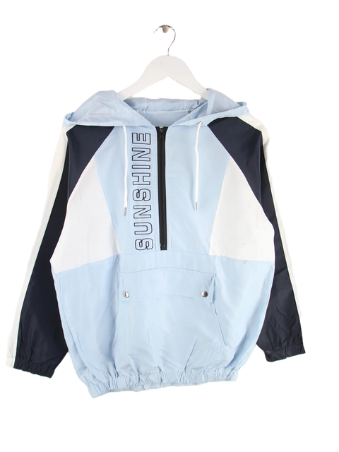 Vintage Sunshine Print Windbreaker Blau S