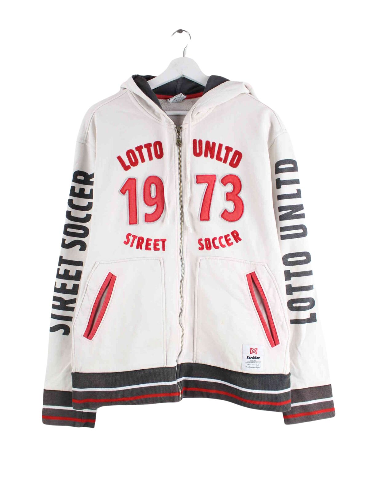 Lotto Embroidered Zip Hoodie Weiß L (front image)