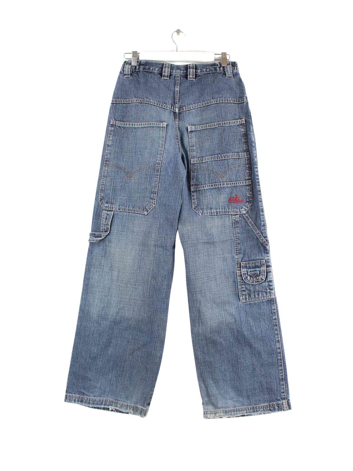 Vintage y2k Download Embroidered Carpenter Jeans Blau (back image)