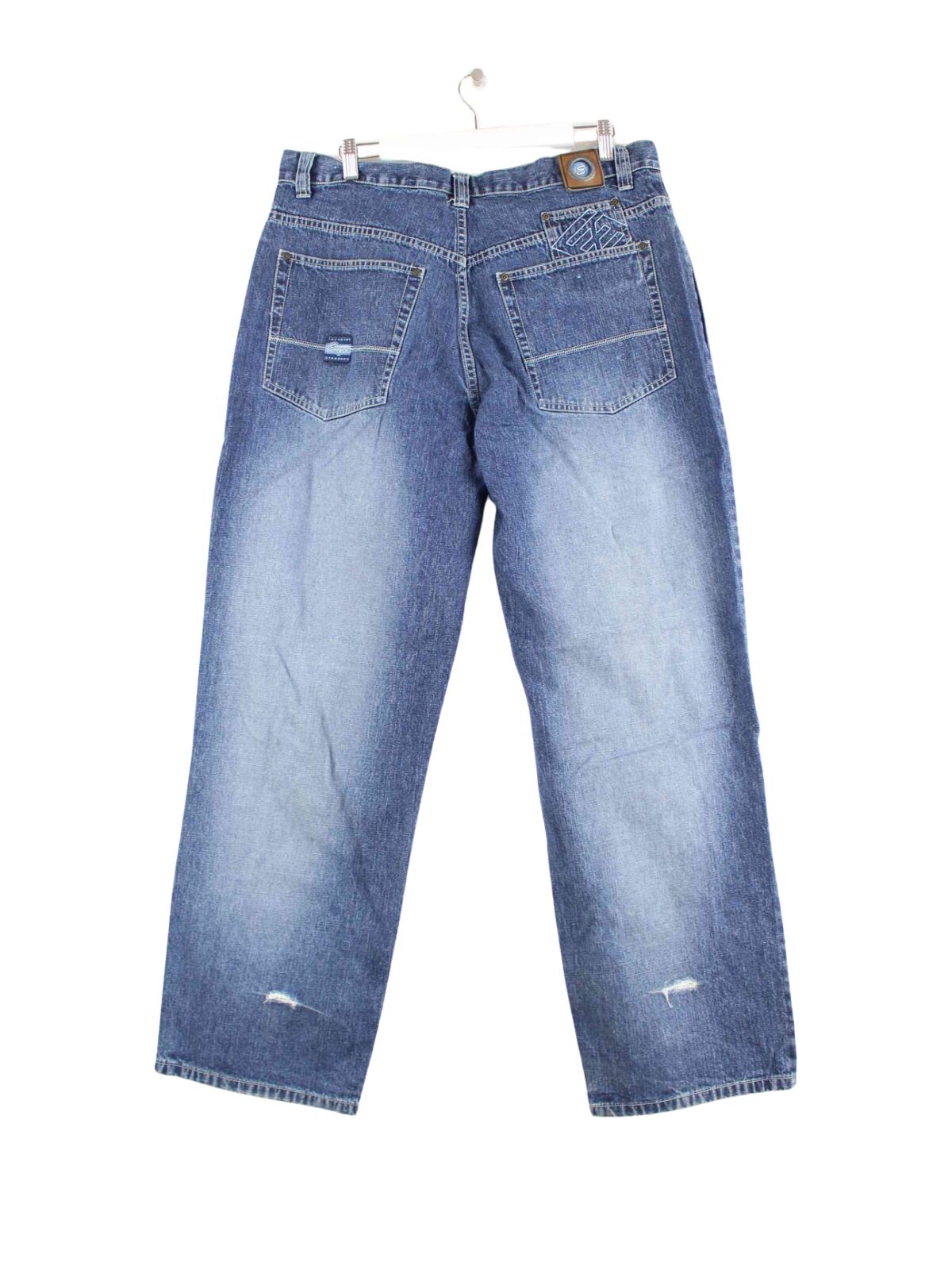 Vintage y2k Embroidered Baggy Jeans Blau (back image)