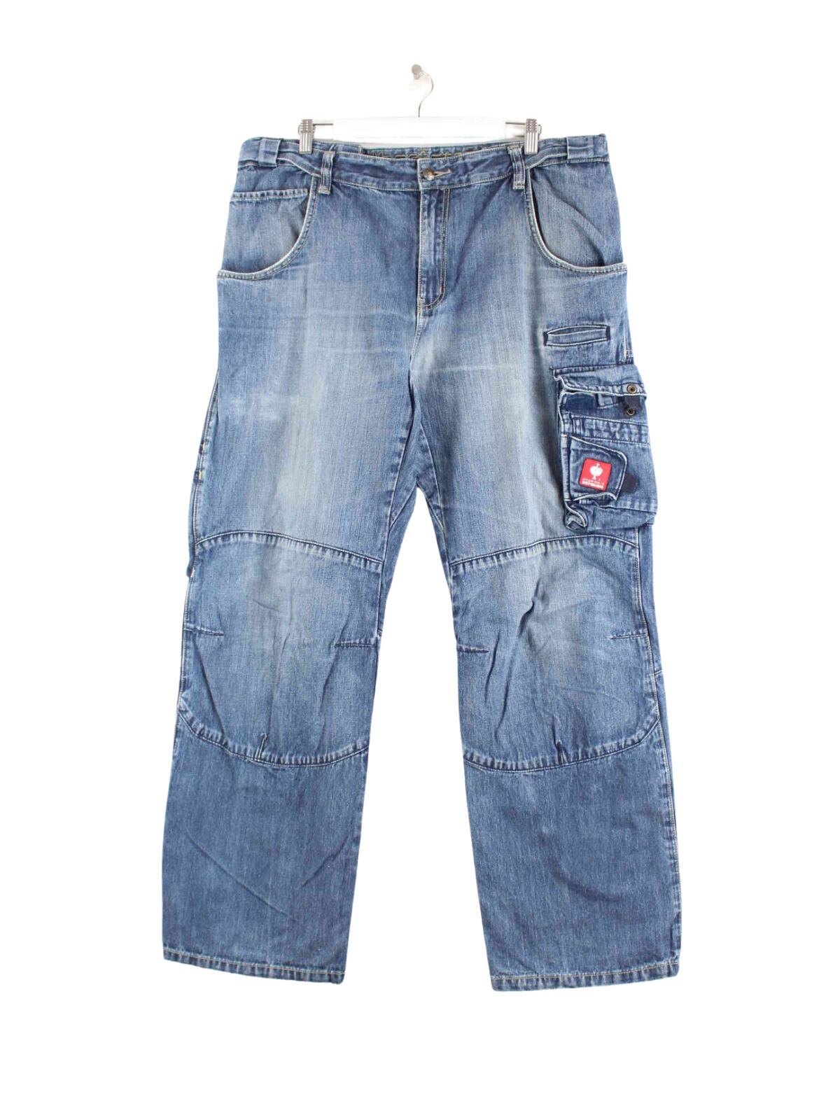 Engelbert Strauss y2k Embroidered Workwear Carpenter Jeans Blau (front image)