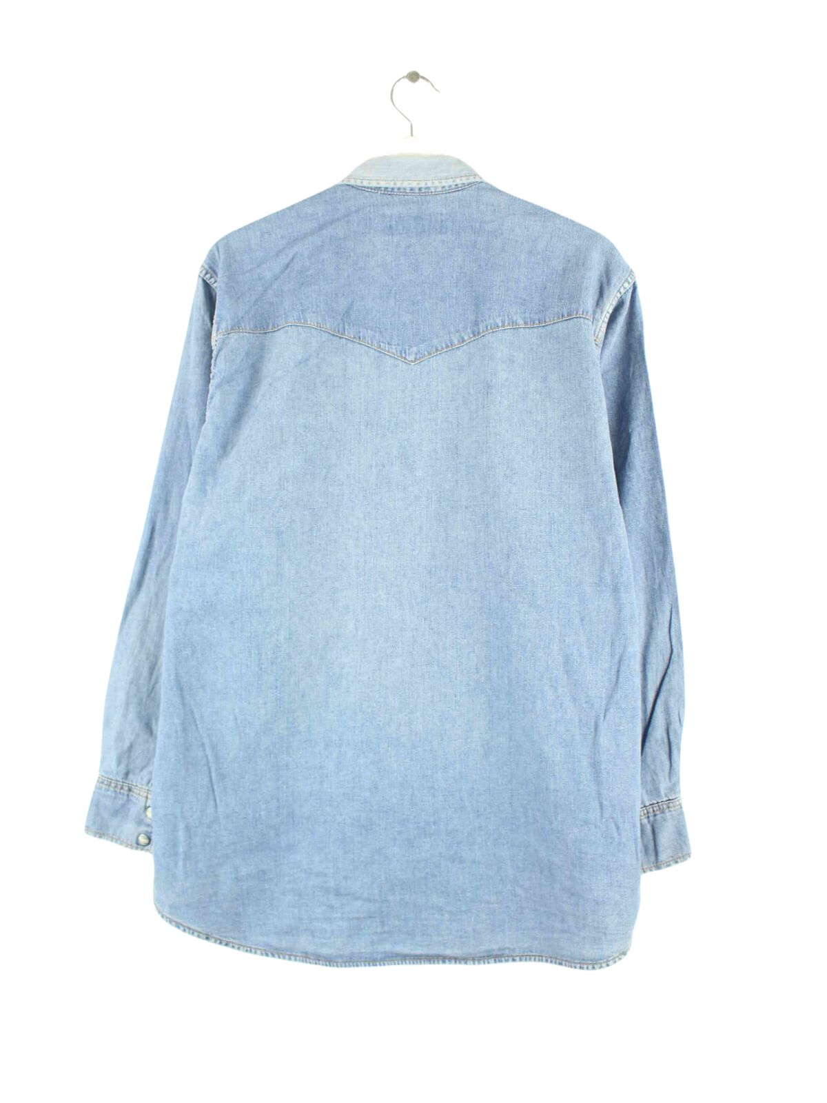 Lee 90s Vintage Jeans Hemd Blau M (back image)