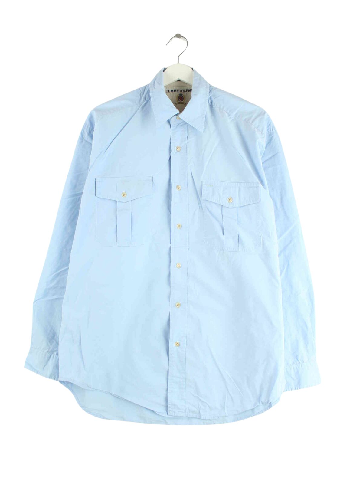 Tommy Hilfiger 00s Embroidered Hemd Blau XL (front image)