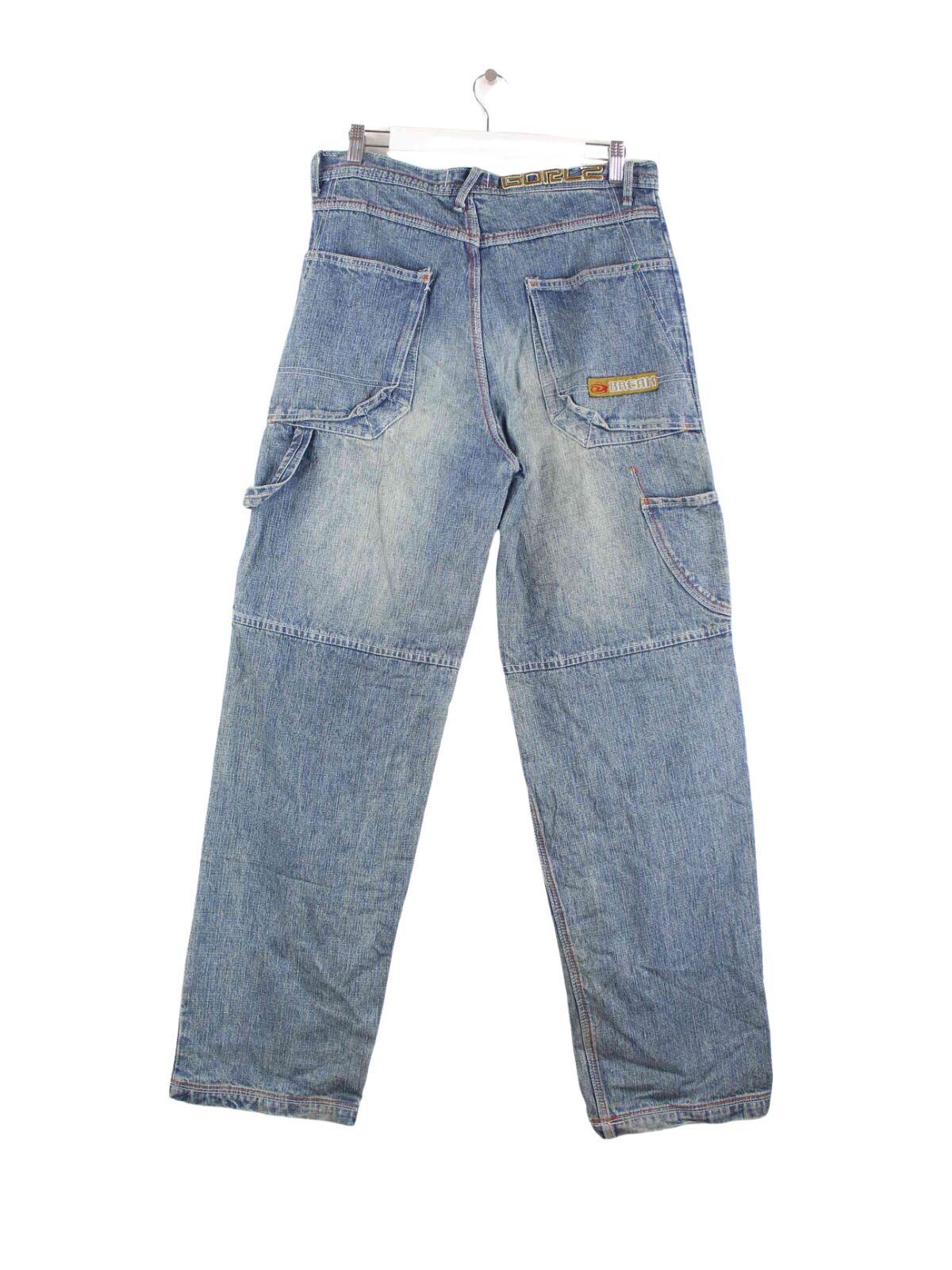 Vintage 90s Gorillaz Embroidered Jeans Blau (back image)