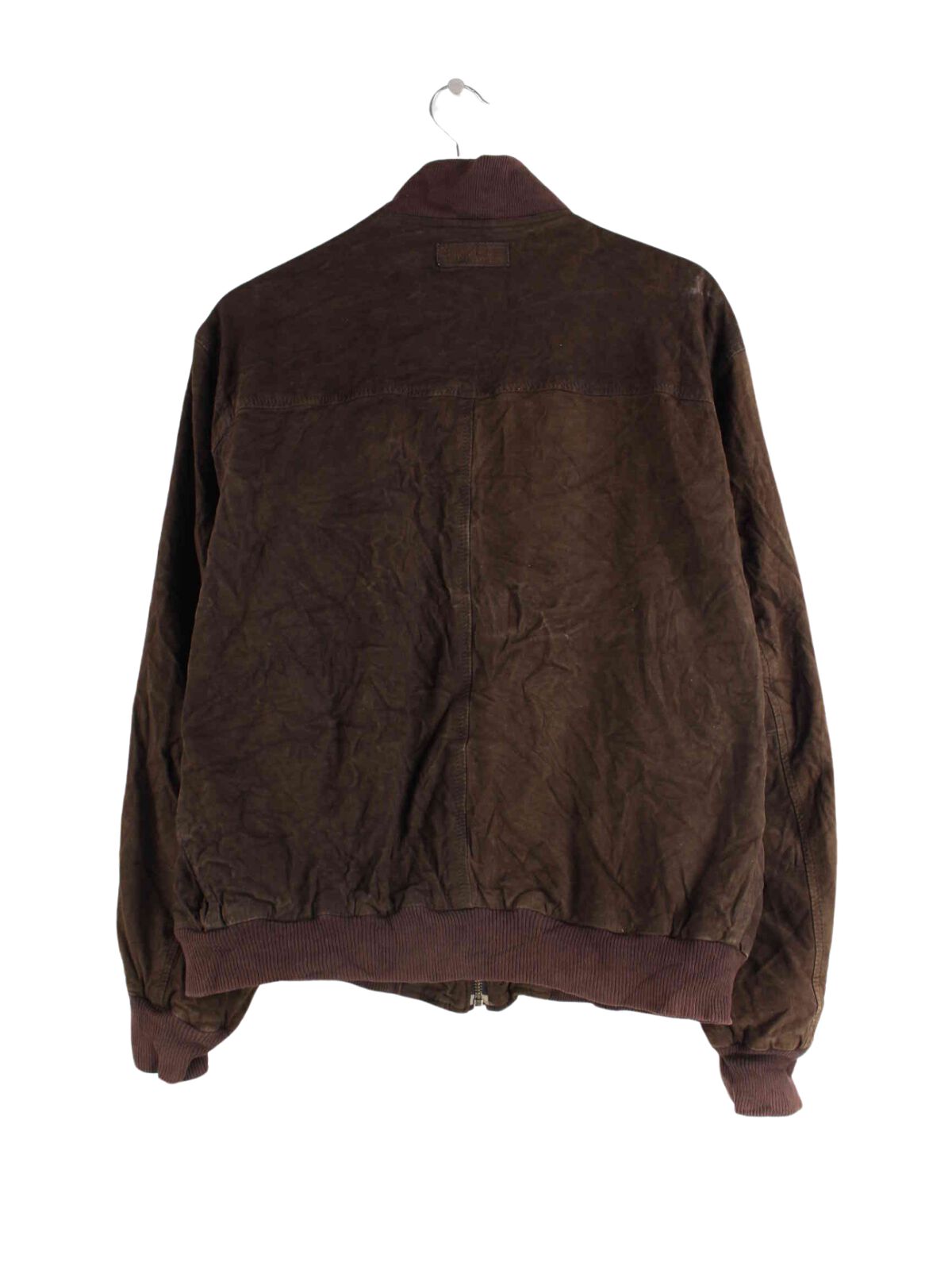 Marlboro 90s Vintage Leder Jacke Braun L (back image)