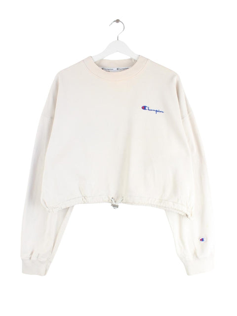 Champion Damen Crop Oversized Sweater Beige XS
