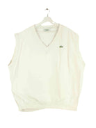 Lacoste 90s Vintage V-Neck Pullunder Weiß XXL (front image)