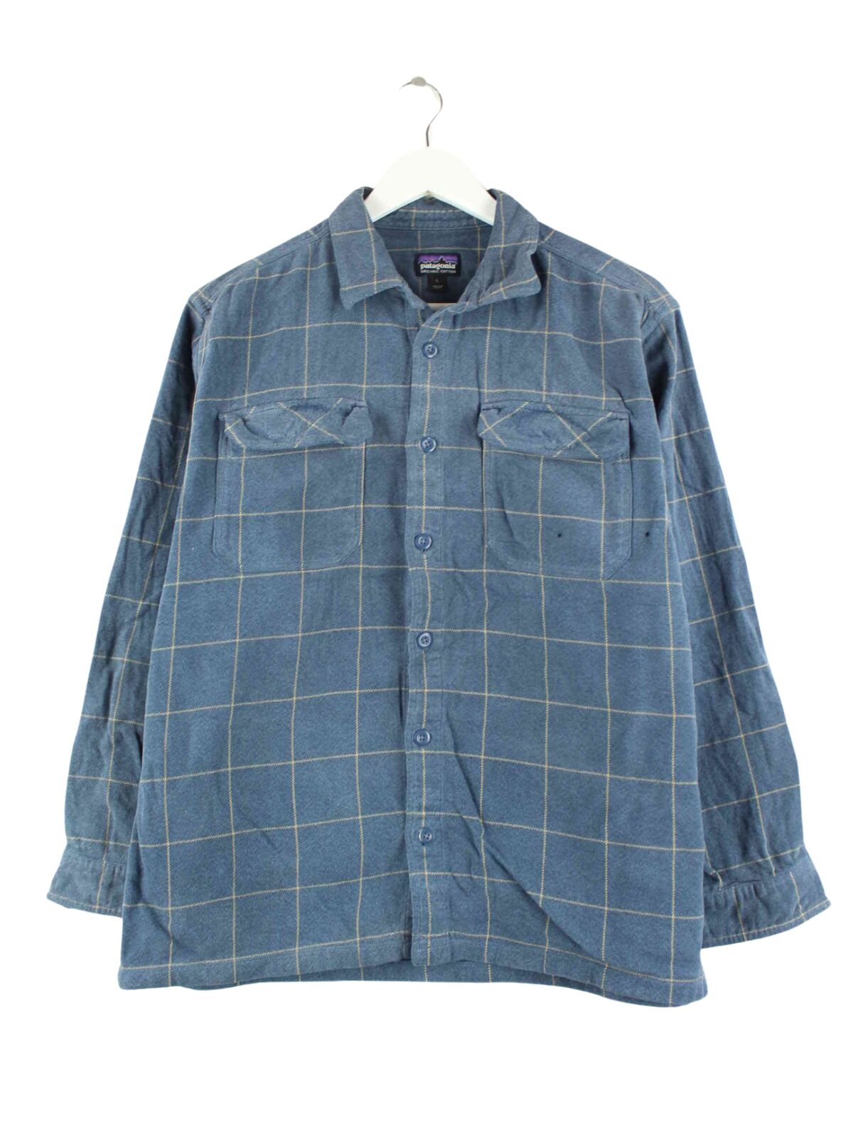 Patagonia Damen y2k Flanell Hemd Blau L (front image)