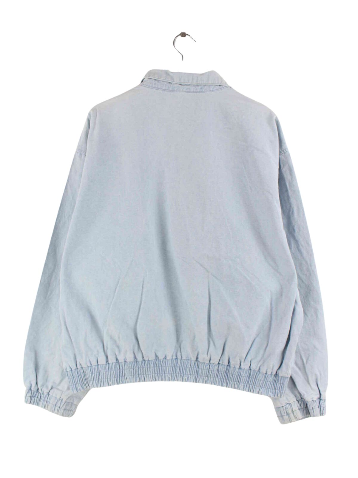 Chaps by Ralph Lauren 90s Vintage Denim Harrington Jacke Blau L (back image)