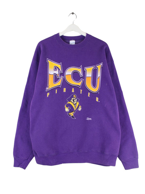 Salem Sportswear 90s Vintage ECU Pirates Print Sweater Lila XL