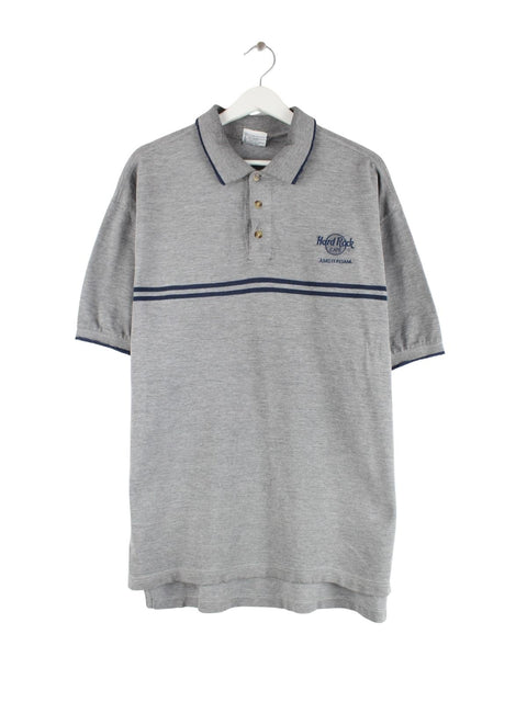 Hard Rock Cafe 00s Amsterdam Polo Grau L