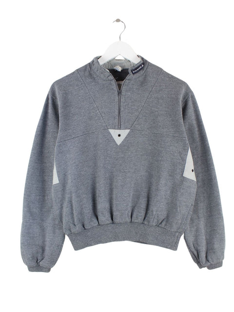 Le Coq Sportif Damen 90s Vintage Half Zip Sweater Grau XS