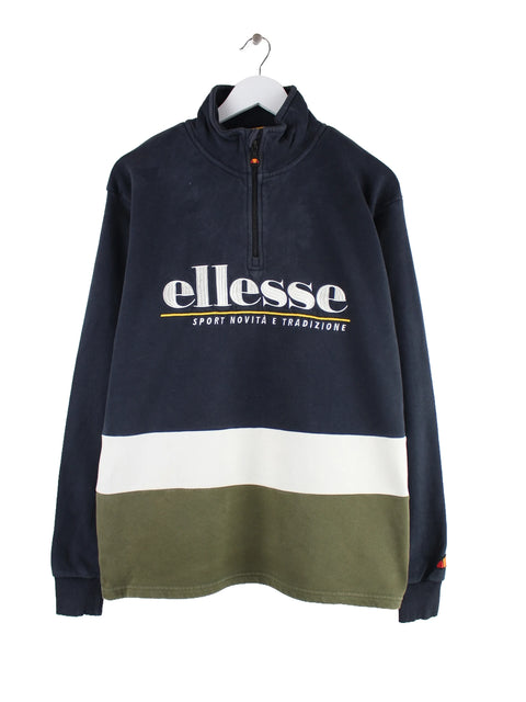 Ellesse Big Logo Half Zip Sweater Schwarz L