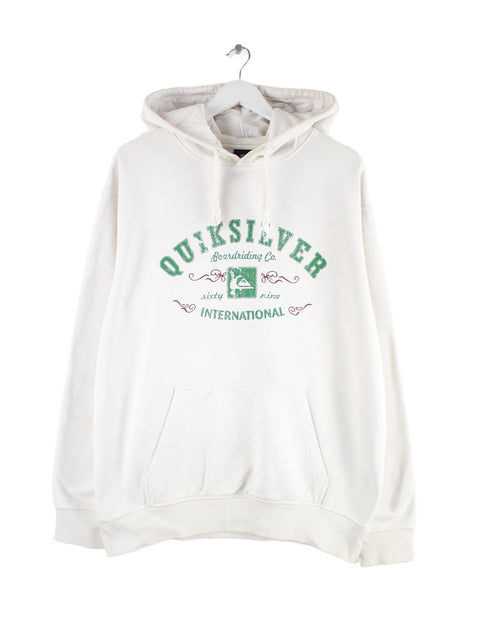 Quiksilver 00s Print Hoodie Weiß XL