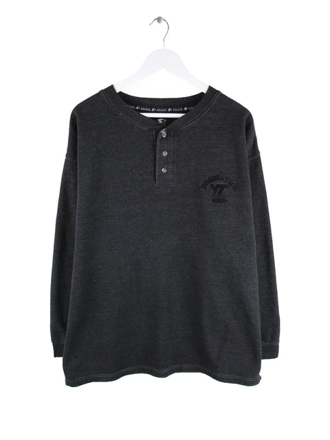 Starter 00s Virgina Tech Half Button Sweater Grau XL