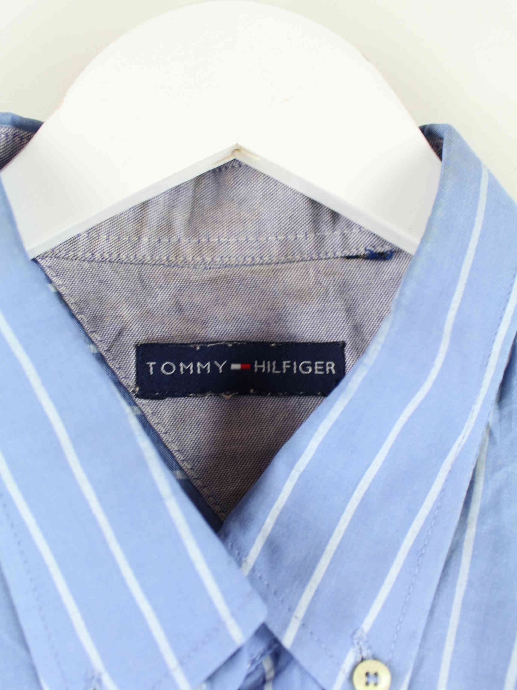 Tommy Hilfiger y2k Striped Short Sleeve Hemd Blau XL (detail image 2)