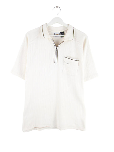 Quiksilver 90s Vintage Half Zip Polo Beige L