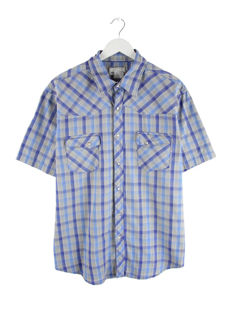 Wrangler Wrancher Kurzarm Hemd Blau L