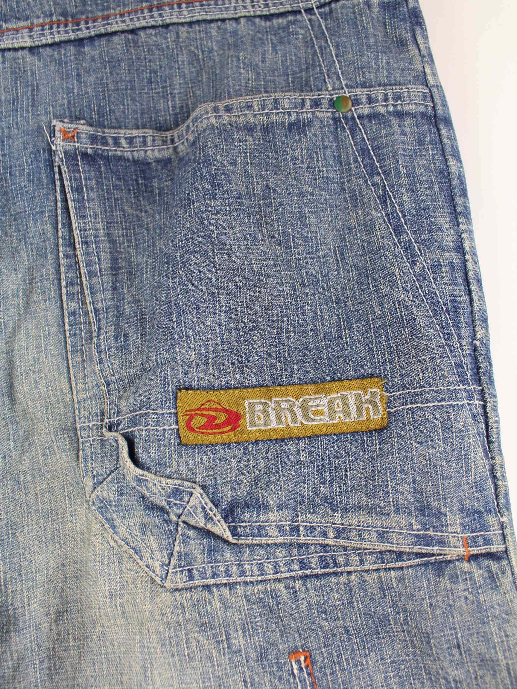 Vintage 90s Gorillaz Embroidered Jeans Blau (detail image 2)
