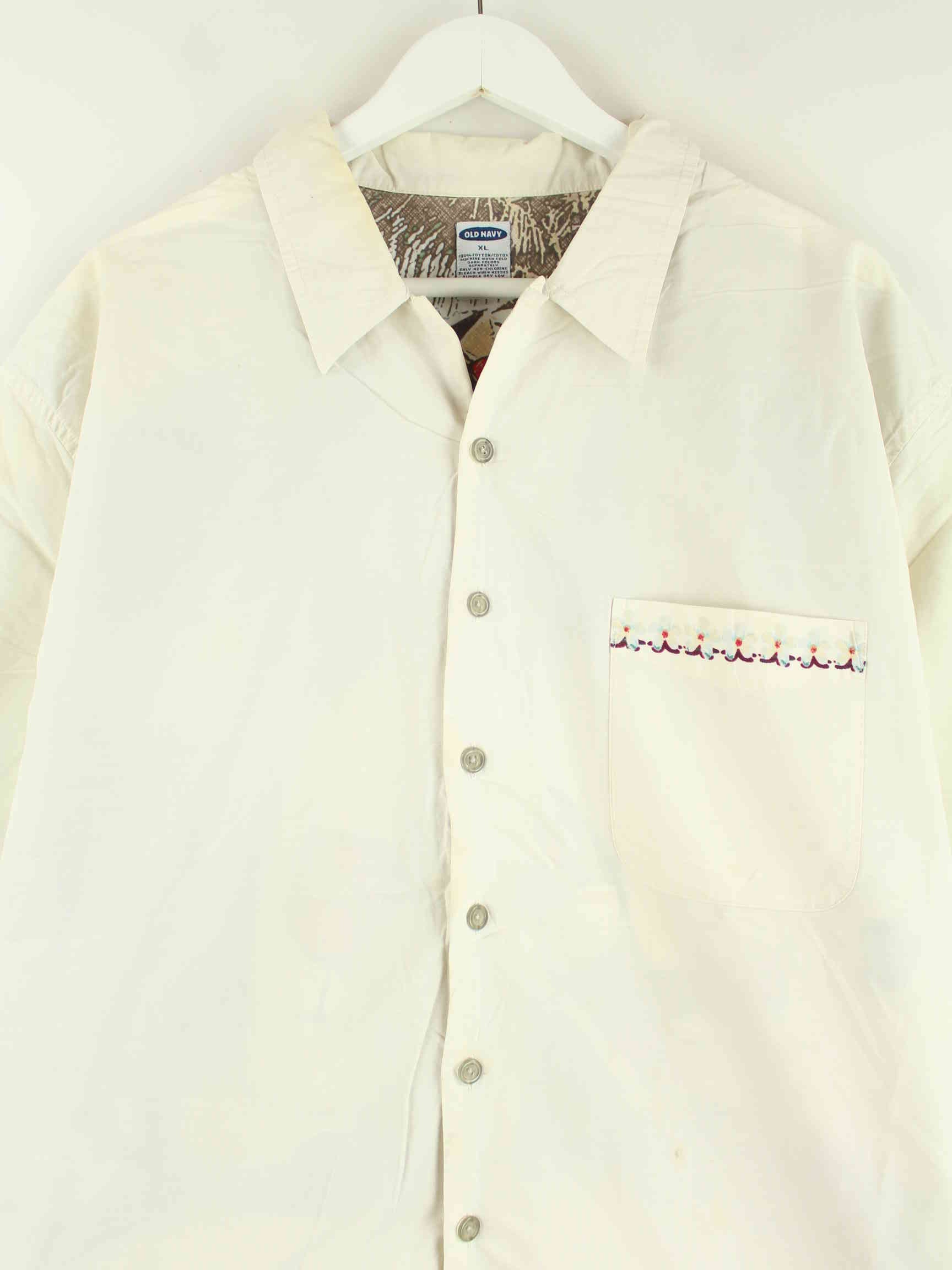 Old Navy 90s Vintage Print Hawaii Hemd Weiß XL (detail image 1)