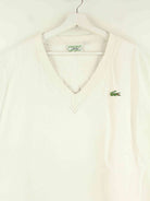 Lacoste 90s Vintage V-Neck Pullunder Weiß XXL (detail image 1)