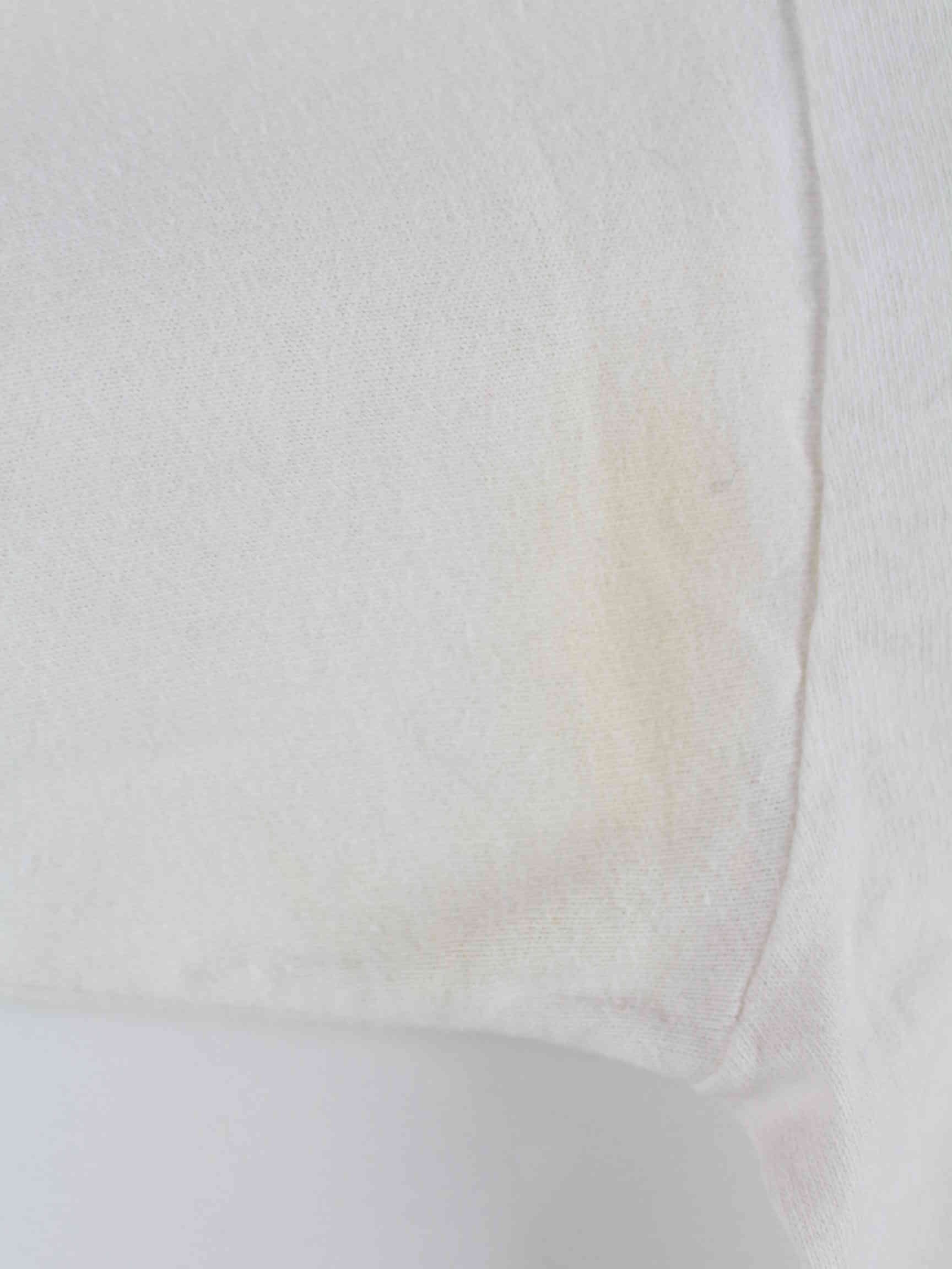 Fruit of the Loom 80s Vintage Hawaii Print Single Stitched T-Shirt Weiß S (detail image 4)