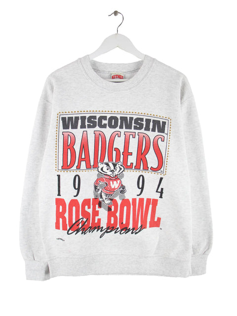 Nutmeg 1994 Vintage Wisconsin Badgers Rosebowl Champions Sweater Grau M