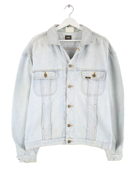 Lee Damen 80s Vintage Rider Jeans Jacke Blau M