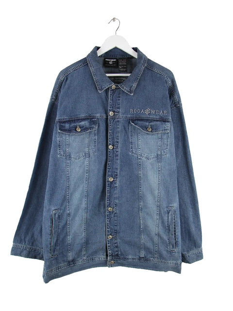 Roca Wear y2k Jeans Jacke Blau 3XL