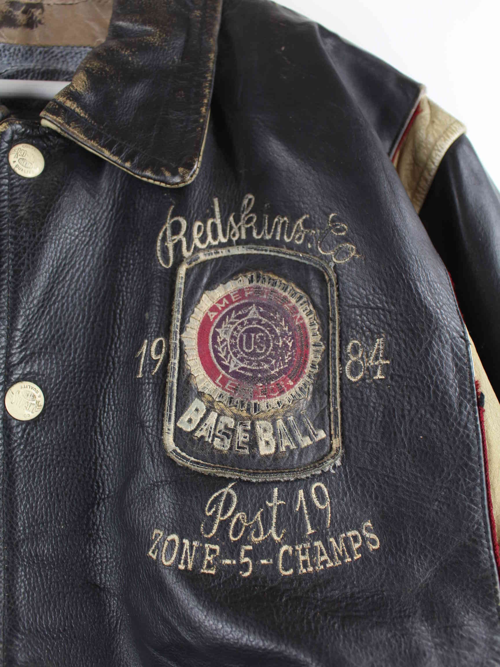 Redskins 90s Vintage Embroidered Jacke Schwarz XL (detail image 2)