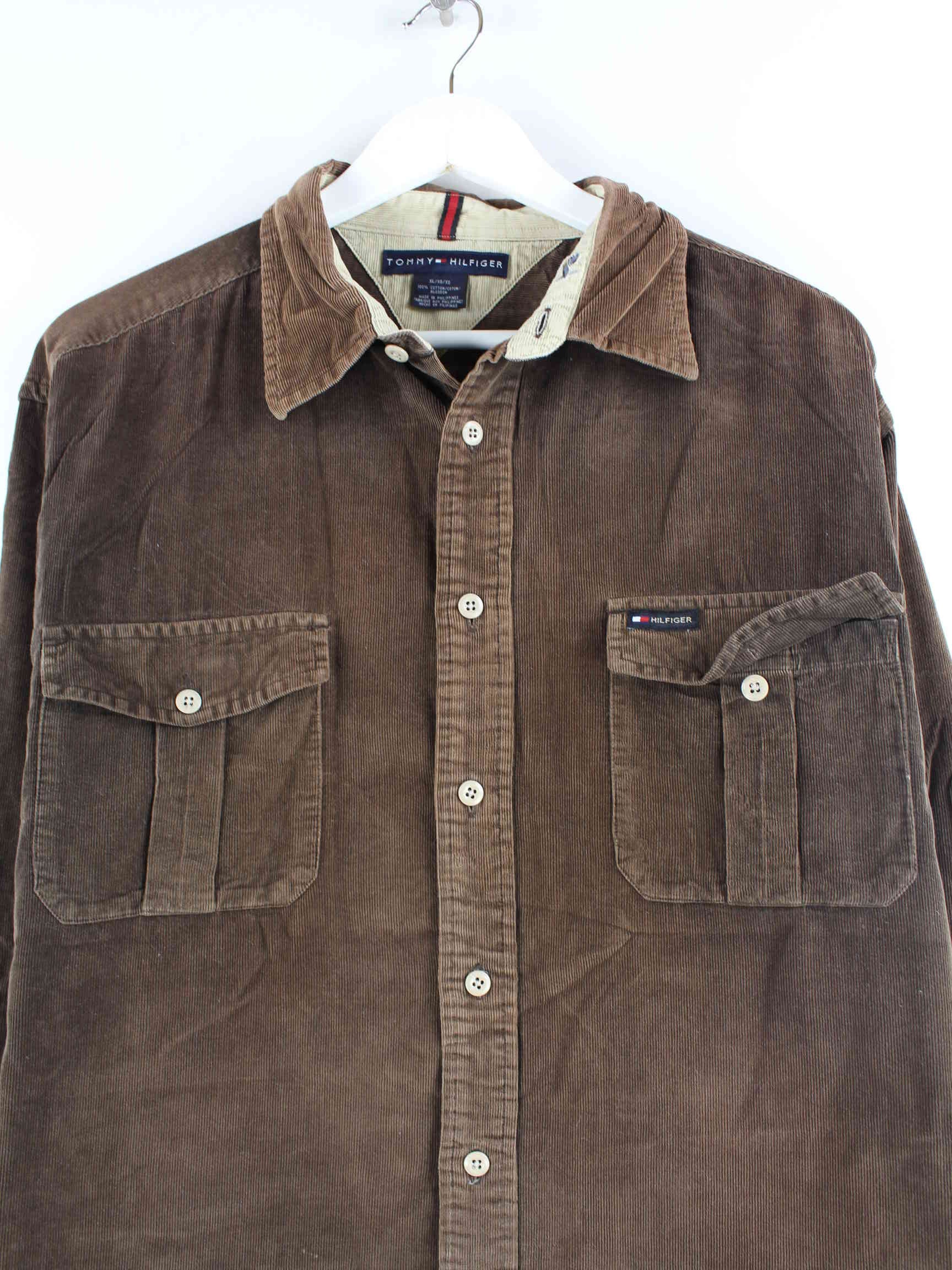 Tommy Hilfiger y2k Cord Hemd Braun XL (detail image 1)