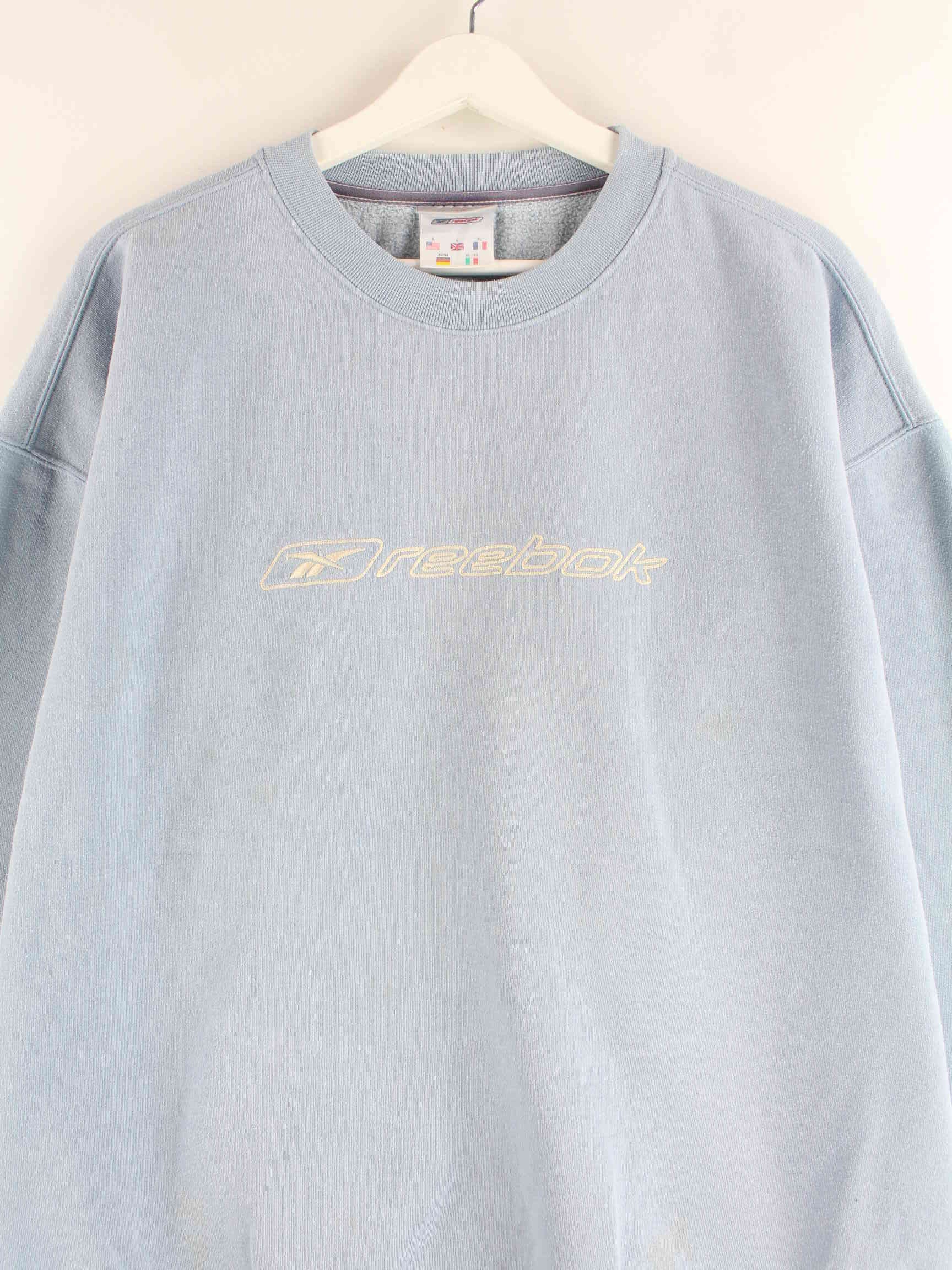 Reebok y2k Embroidered Sweater Blau L (detail image 1)