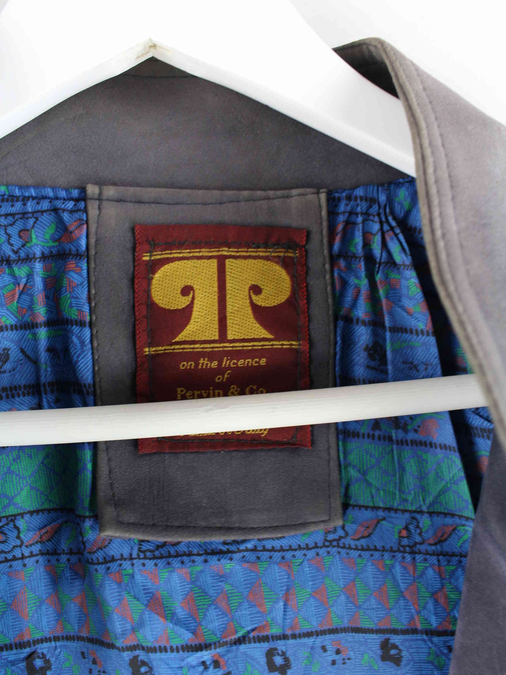 Pervin & Co Leder Bomber Jacke Grau XL (detail image 2)